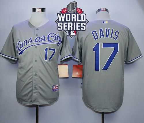 Kansas City Royals #17 Wade Davis Gray Cool Base 2015 World Series Patch Stitched MLB Jersey,We sell and wholesale Kansas City Royals #17 Wade Davis Gray Cool Base 2015 World Series Patch Stitched MLB Jersey on line form chian!